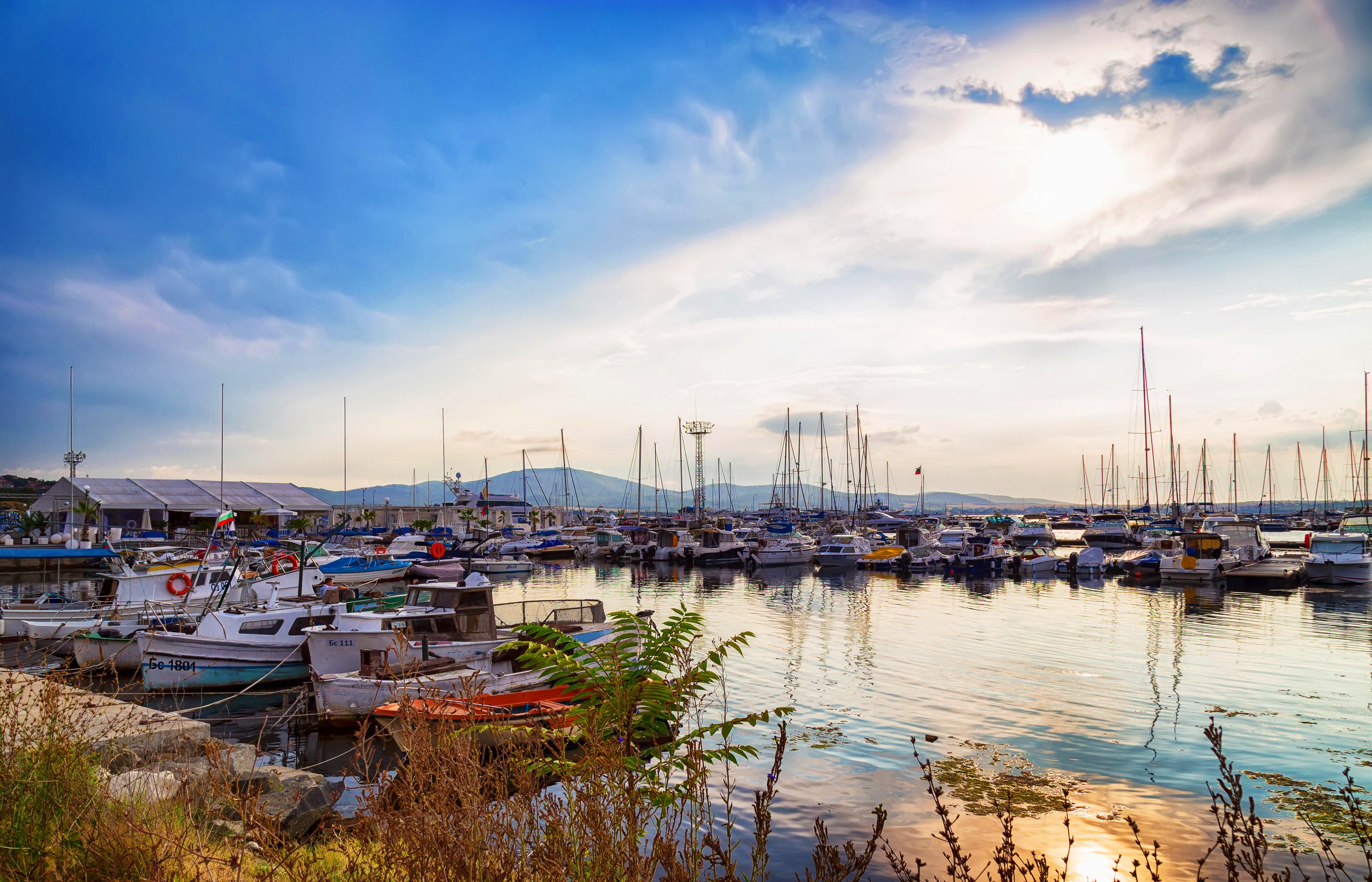 Sozopol harbour, Bulgaria, a delightful destination for July beach holidays.