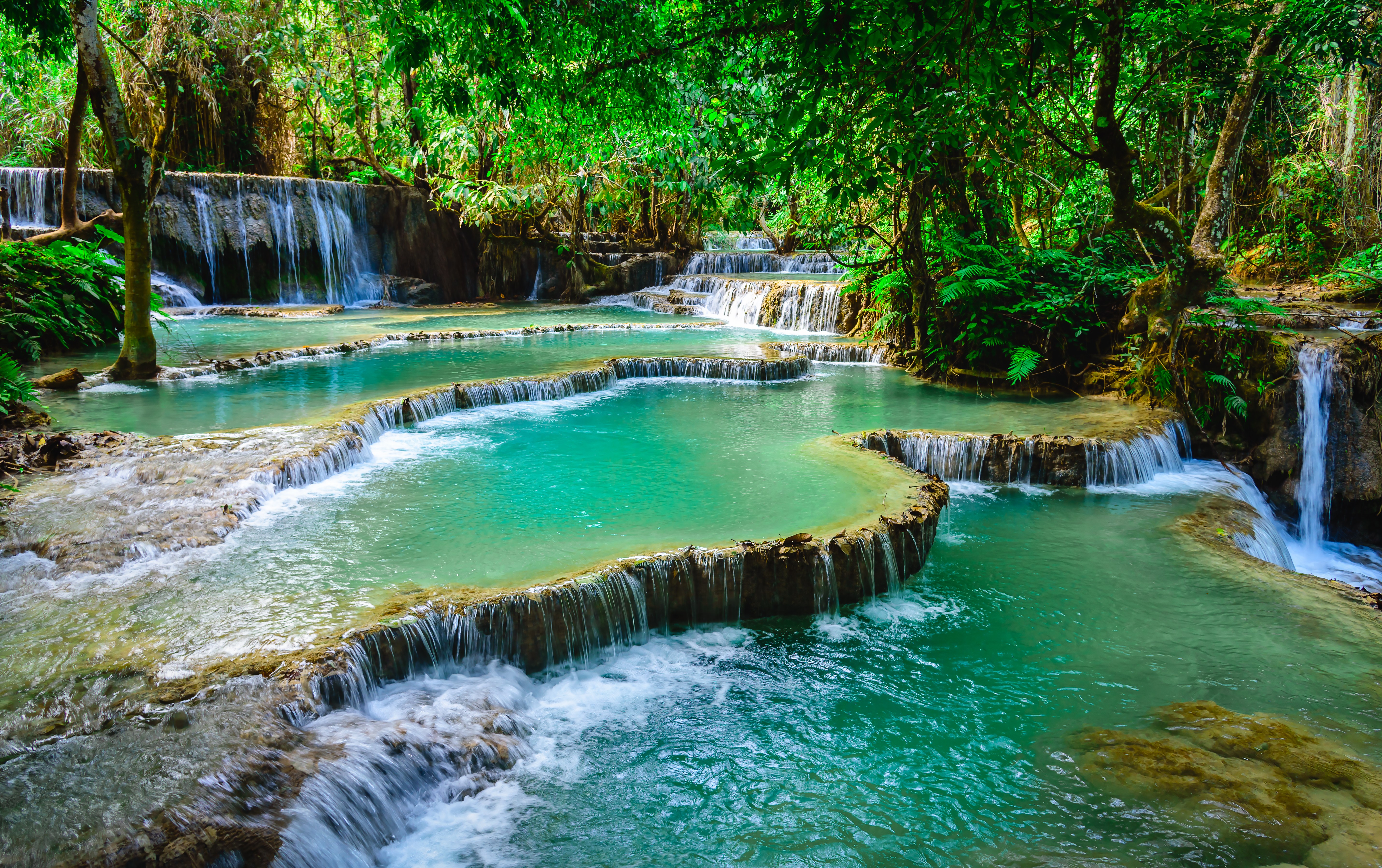 Kuang Si Falls in Luang Prabang, Laos.