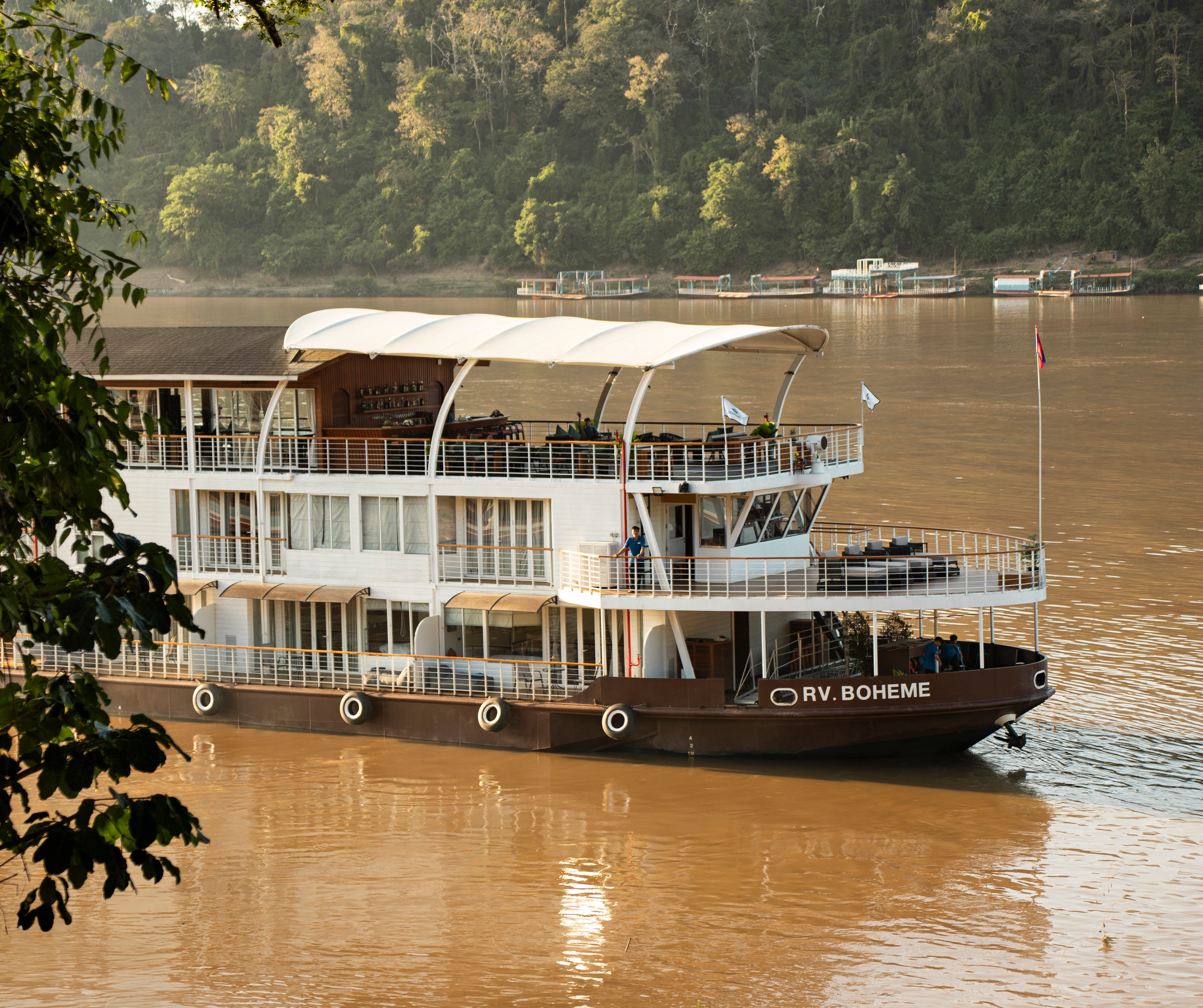 RV Boheme river cruise ship on the Mekong River.